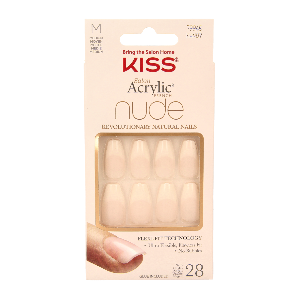Kiss French nude acrylic nails leilani 1.00 Set