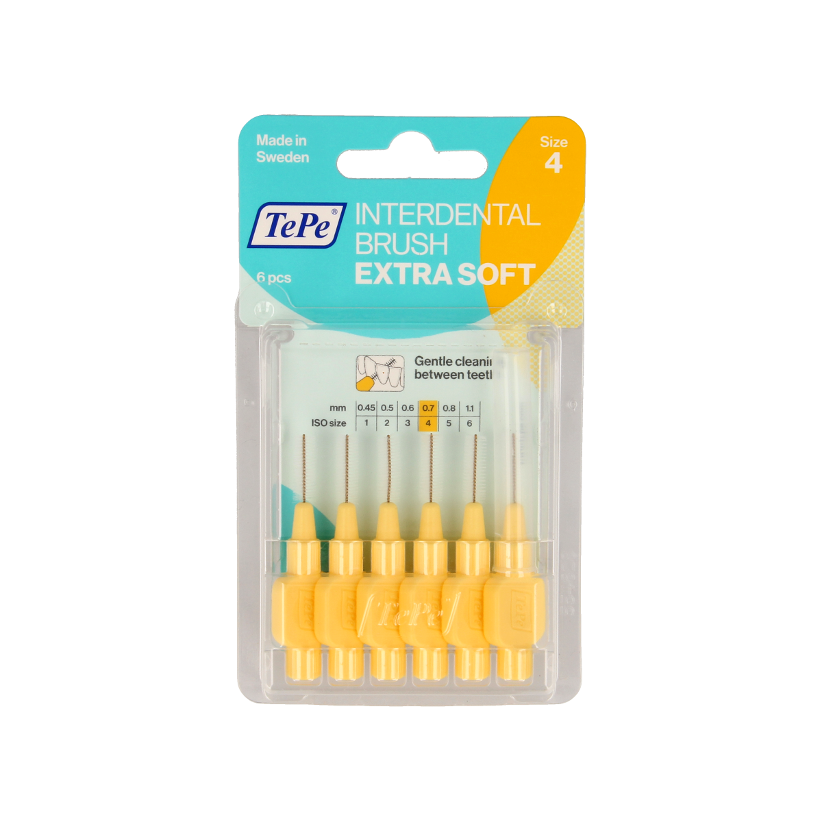 TePe Interdentale rager extra soft licht geel maat 4 6.00 Stuks