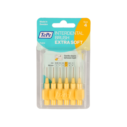 TePe Interdentale rager extra soft licht geel maat 4 6.00 Stuks