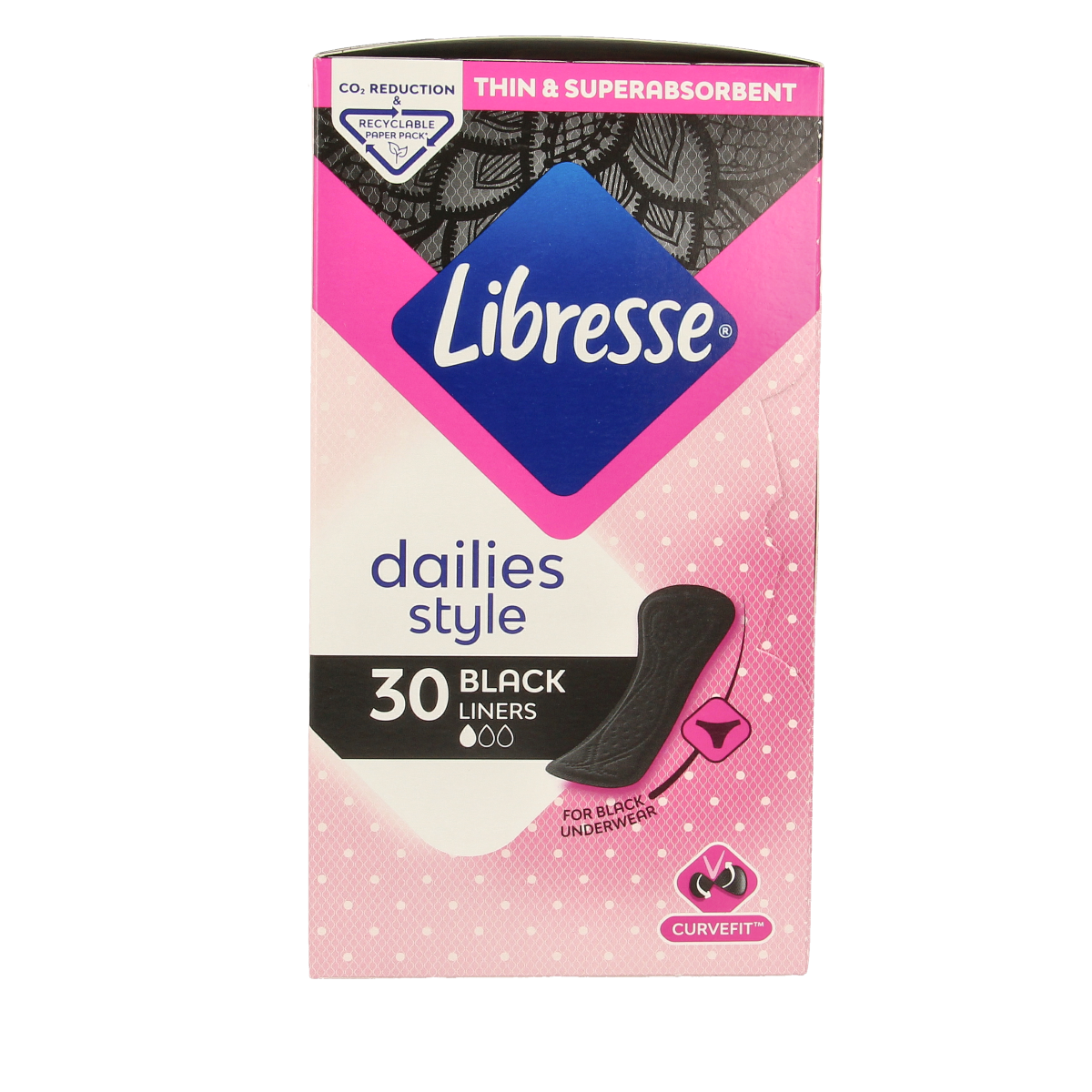 Libresse Inlegkruisjes normaal black 30.00 Stuks