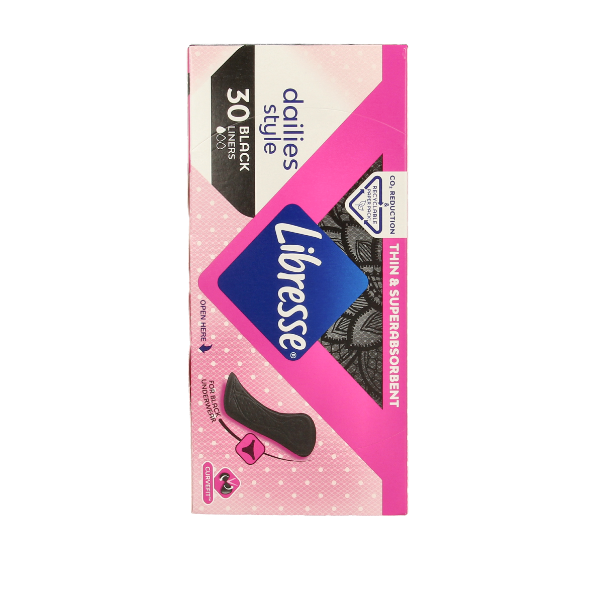Libresse Inlegkruisjes normaal black 30.00 Stuks