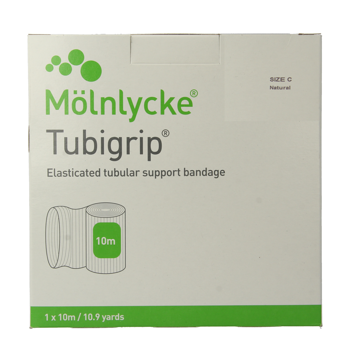 Tubigrip Elastisch buisverband C 10m x 6.75cm wit 1443 1.00 Stuks