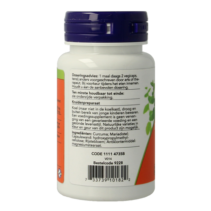 NOW Mariadistel extract en curcuma 60.00 Vegetarische capsules