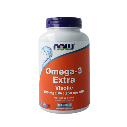 NOW Omega 3 extra visolie 500mg 180.00 Softgels
