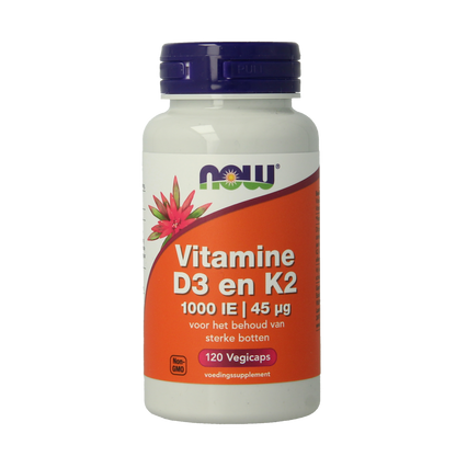 NOW Vitamine D3 1000IE & Vitamine K2 120.00 Vegetarische capsules