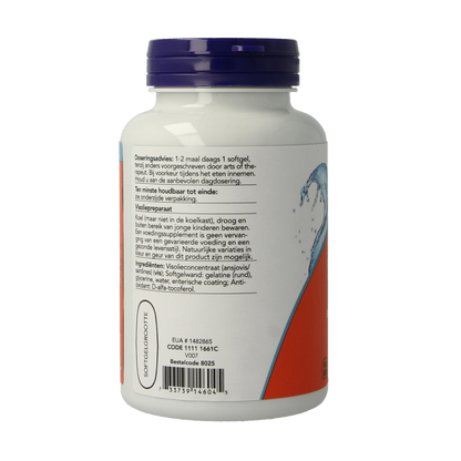 NOW Omega 3 extra 500mg EPA 250mg DHA 90.00 Softgels