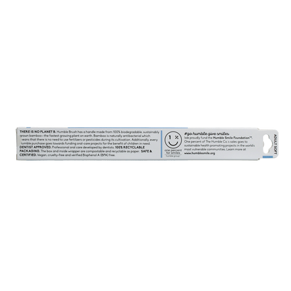The Humble Co Tandenborstel bamboe adult blauw brush soft 1.00 Stuks