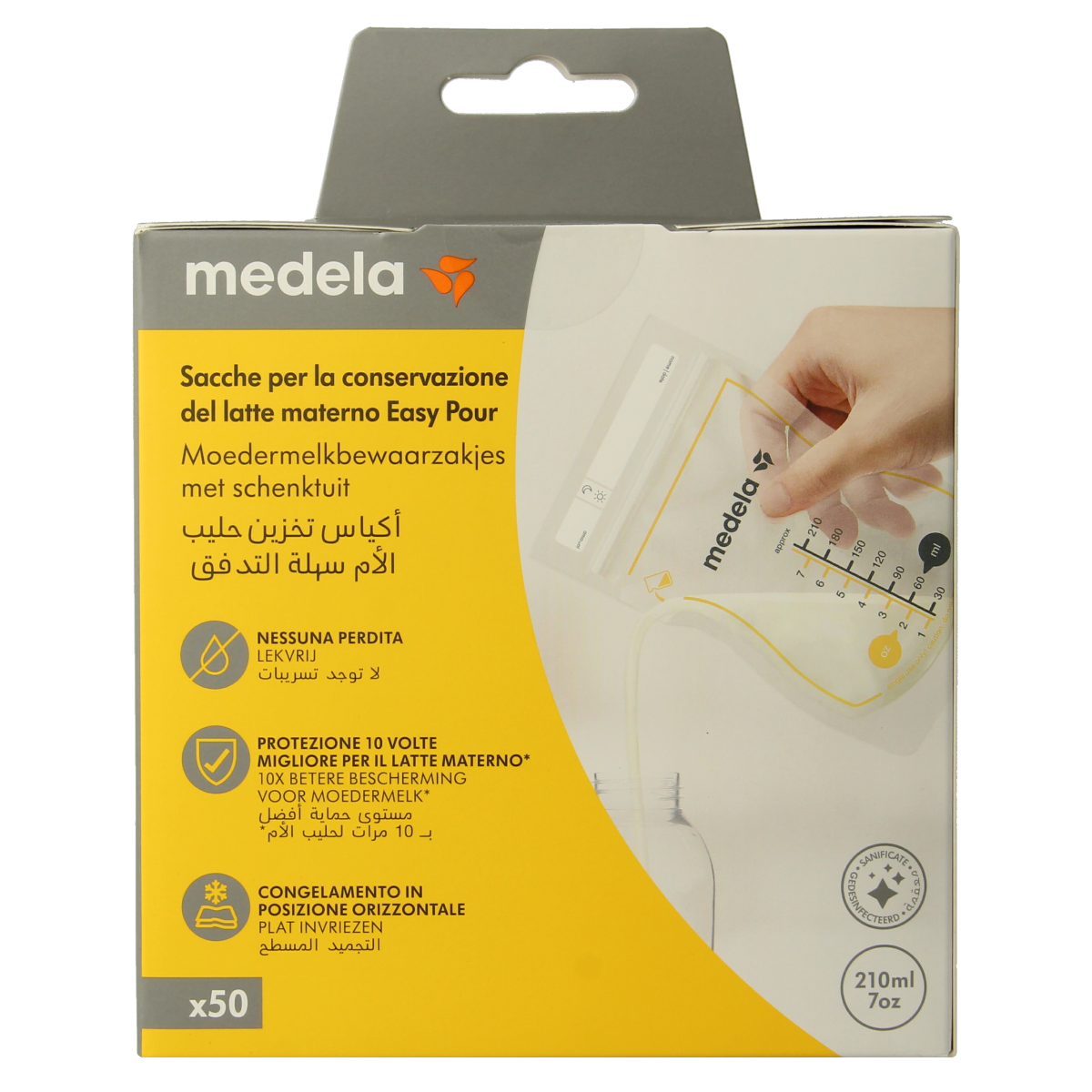 Medela Moedermelk bewaarzakjes 210ml 50.00 Stuks