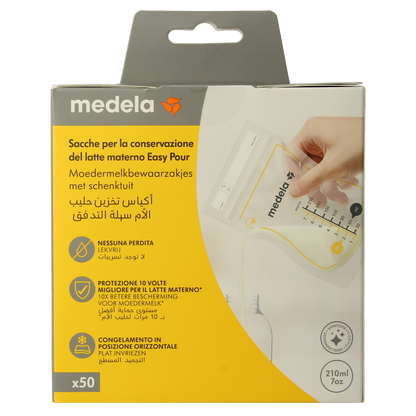 Medela Moedermelk bewaarzakjes 210ml 50.00 Stuks