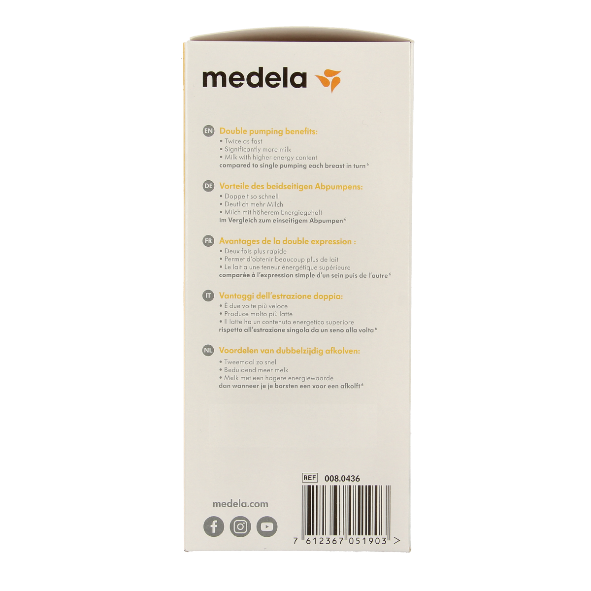Medela Symphony afkolfset dubbel L 1.00 Set