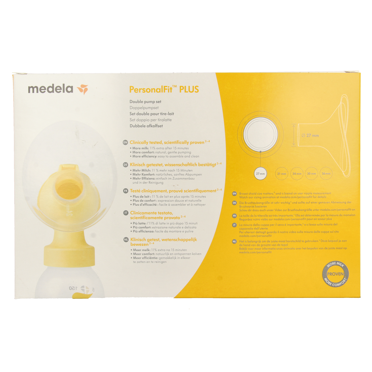 Medela Symphony afkolfset dubbel L 1.00 Set