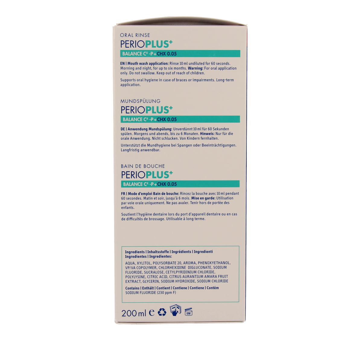 Curaprox Perio plus+ balance CHX 0.05 mondspoeling 200.00 Milliliter