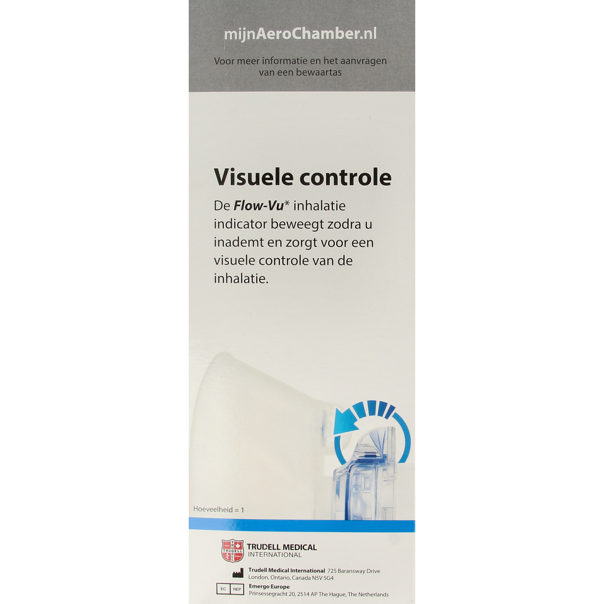Diversen Aerochamber plus flower VU+ volwassen masker 1.00 Stuks