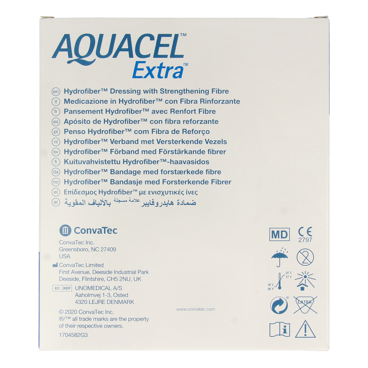 Aquacel Extra verband hydrofiber + versterking10 x 10cm 10.00 Stuks