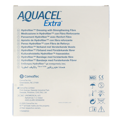 Aquacel Extra verband hydrofiber + versterking10 x 10cm 10.00 Stuks