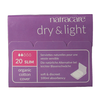 Natracare Dry & light pads 20.00 Stuks