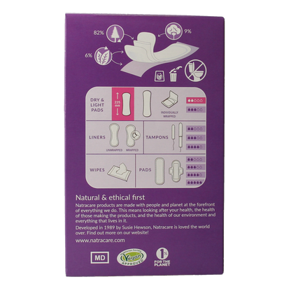 Natracare Dry & light pads 20.00 Stuks
