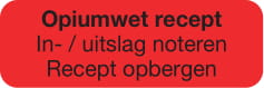Blockland Strooketiket opiumwet recept 30 x 10mm 1000.00 Stuks