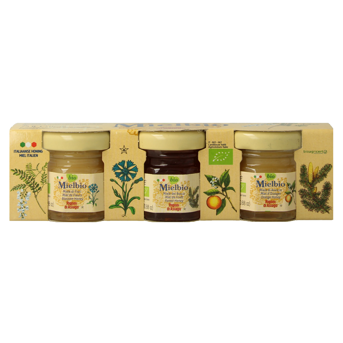 Mielbio Honing mix 25 gram bio 75.00 Gram