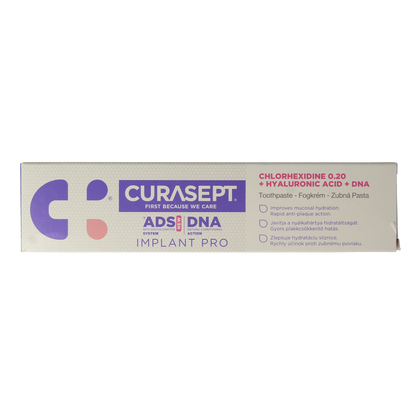 Curasept ADS DNA Implant Pro 720 CHX 0,20% + HA tandpasta 75.00 Milliliter