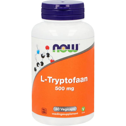 NOW L-Tryptofaan 500mg 60.00 Vegetarische capsules