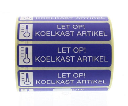 Spruyt Hillen Sticker let op koelkast artikel 500.00 Stuks
