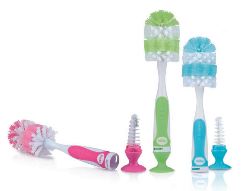 Nuby Fles & speenborstel zuignap 1.00 Stuks