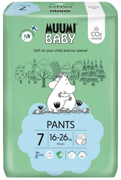 Muumi Baby Ecologische luierbroekjes maat 7 XL 16-26kg 34.00 Stuks