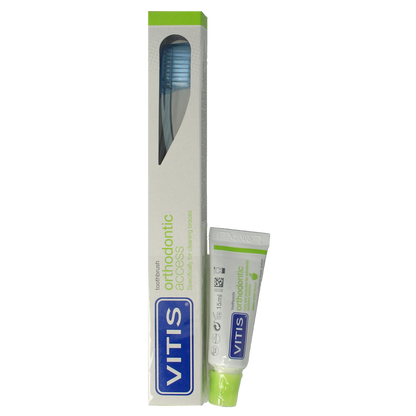 Vitis Orthodontic access borstel met sample tandpasta 1.00 Set