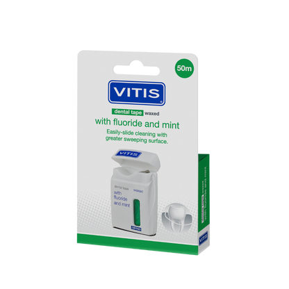 Vitis Tape waxed fluor mint groen 50 meter 1.00 Stuks
