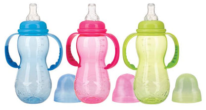 Nuby Fles standaard 320ml nondrip speen assorti 1.00 Stuks