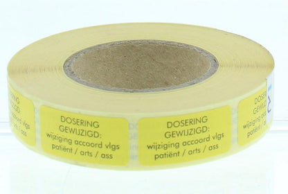 Spruyt Hillen Sticker dosering gewijzigd 1000.00 Stuks