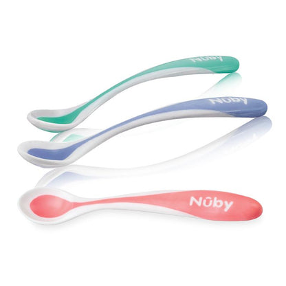 Nuby Warmtegevoelige lepel met zachte rand 4.00 Stuks