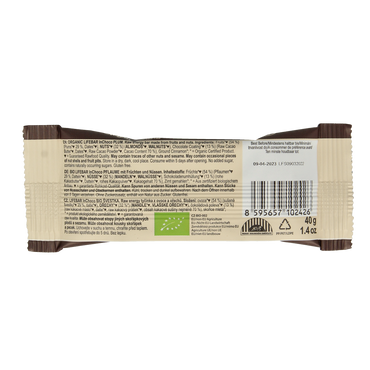 Lifefood Lifebar Inchoco pruimen bio raw 40.00 Gram