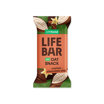 Lifefood Lifebar oatsnack chocolate chip bio 40.00 Gram