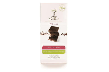 Balance Choco stevia tablet puur cacao 85.00 Gram