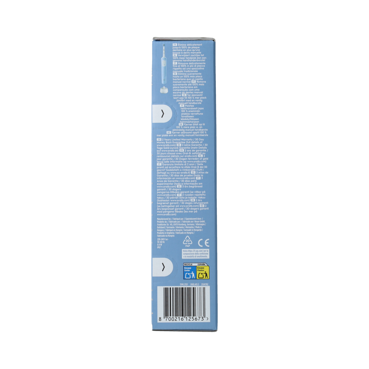 Oral B Vitality pro blue 1.00 Stuks