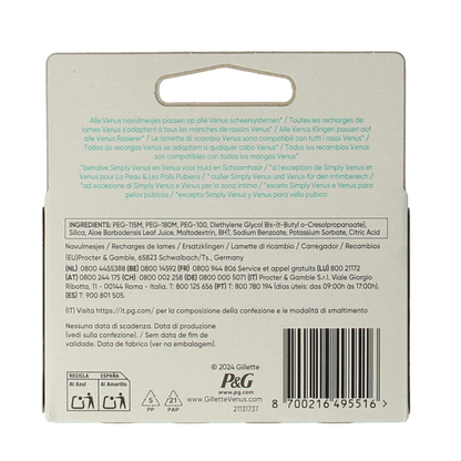 Gillette Venus smooth sensitive blades 4.00 Stuks