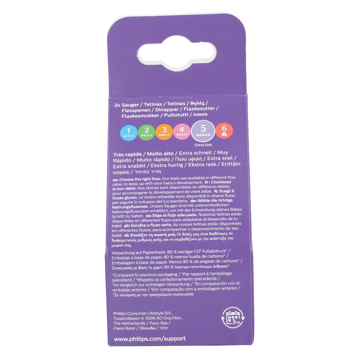 Avent Natural flesspeen 6M+ 2.00 Stuks