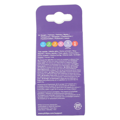 Avent Natural flesspeen 6M+ 2.00 Stuks