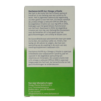 Davitamon Actifit 65+ omega 3 80.00 Capsules