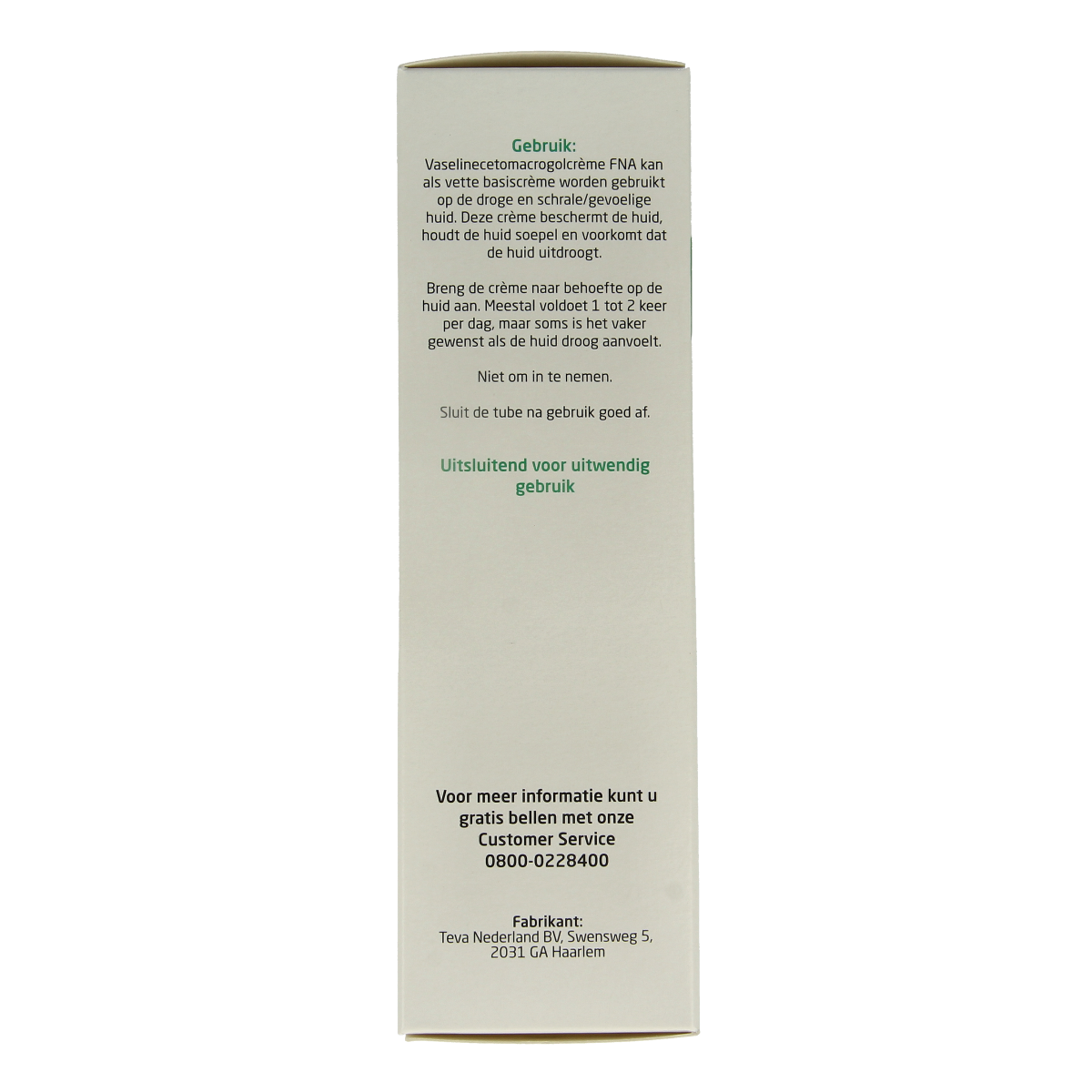 Teva Vaselinecetomacrogolcreme FNA 100.00 Gram