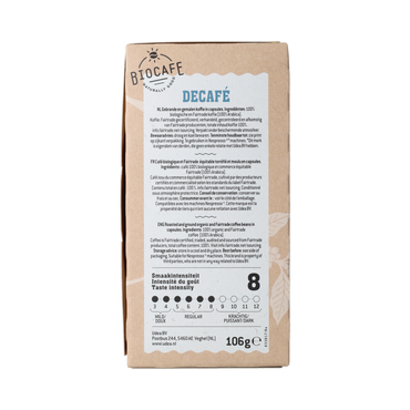 Biocafe Koffiecapsules decafe bio 20.00 Stuks