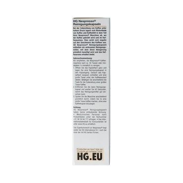 HG Reinigingscups Nespresso machine 6.00 Stuks