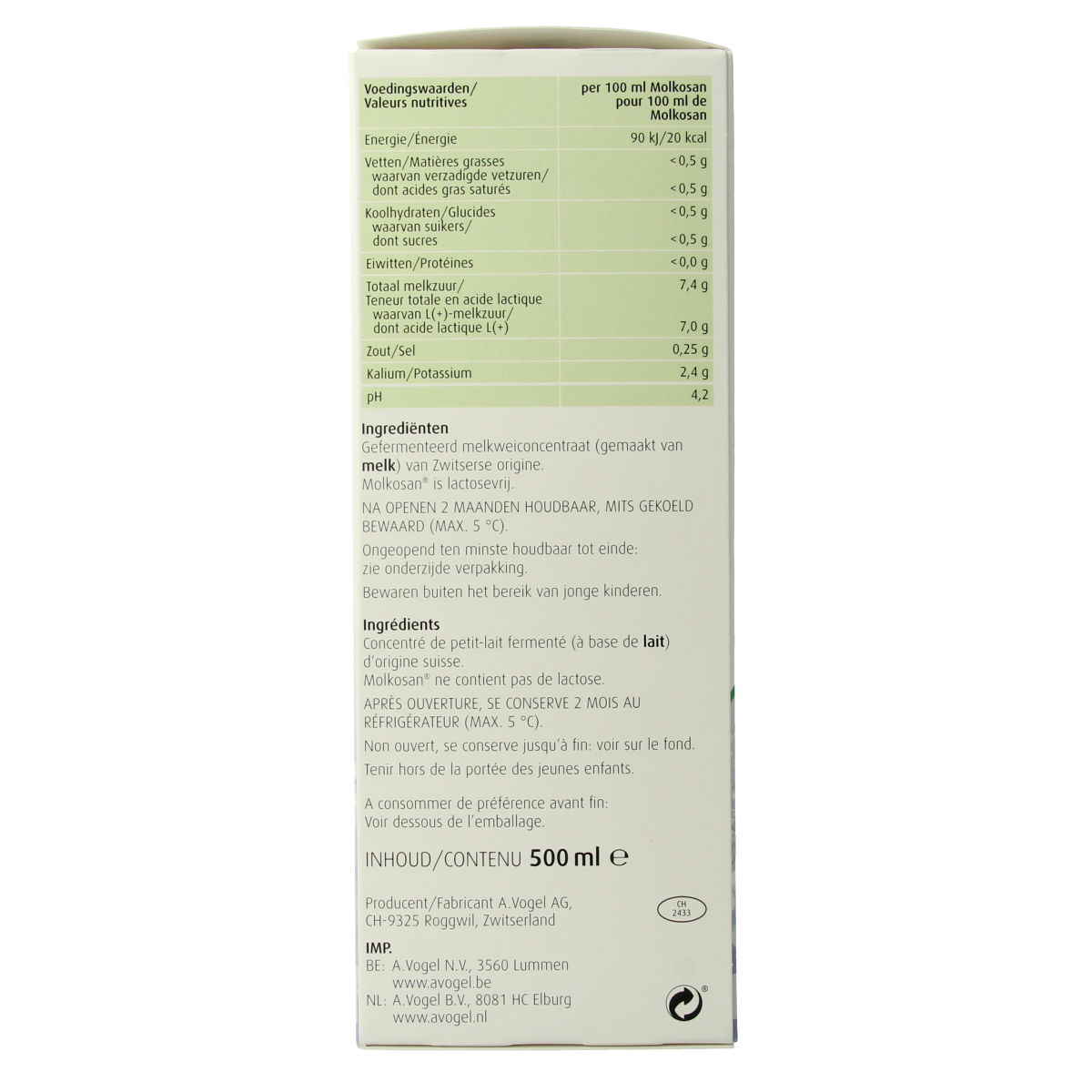 A Vogel Molkosan 500.00 Milliliter