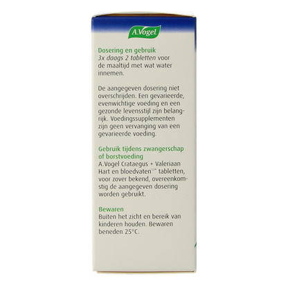 A Vogel Crataegus + valeriaan tabletten 80.00 Tabletten