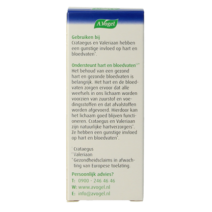 A Vogel Crataegus + valeriaan tabletten 80.00 Tabletten