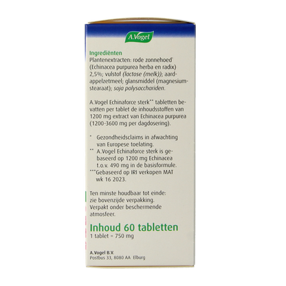 A Vogel Echinaforce tabletten sterk 60.00 Tabletten
