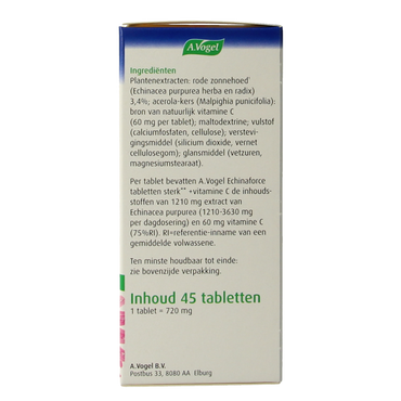 A Vogel Echinaforce sterk + vitamine C 45.00 Tabletten