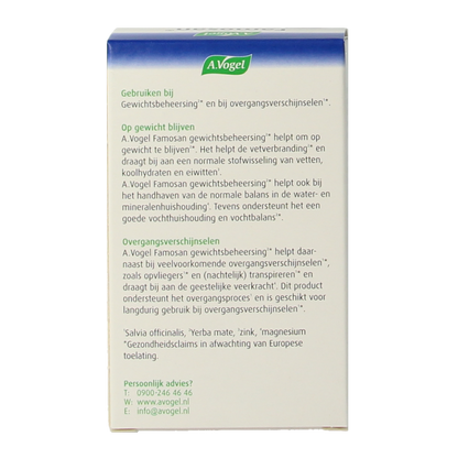 A Vogel Famosan Overgang gewichtsbeheersing 60.00 Tabletten